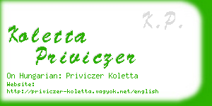 koletta priviczer business card